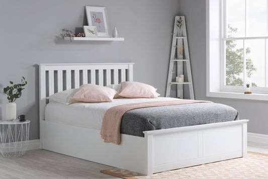 Birlea Phoenix 4ft Small Double White Ottoman Bed Frame