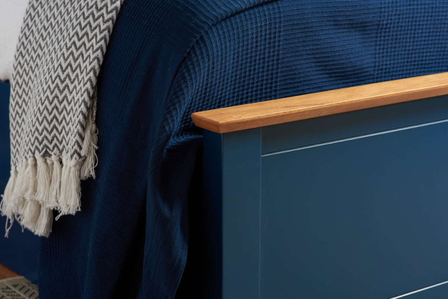 Birlea Phoenix 4ft6 Double Navy Blue Ottoman Bed Frame