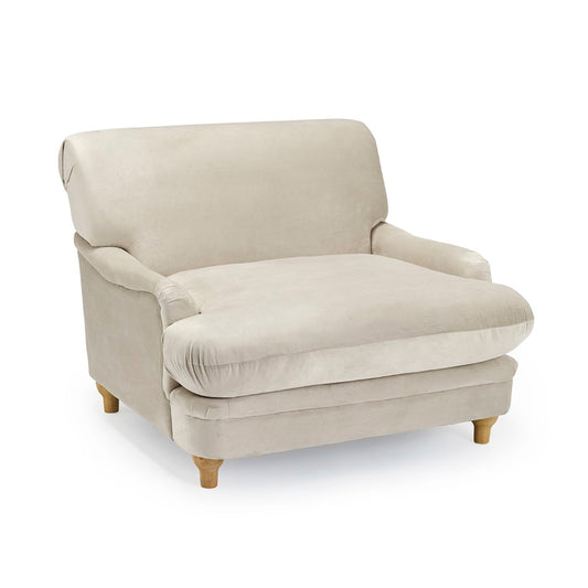 LPD Plumpton Beige Velvet Chair