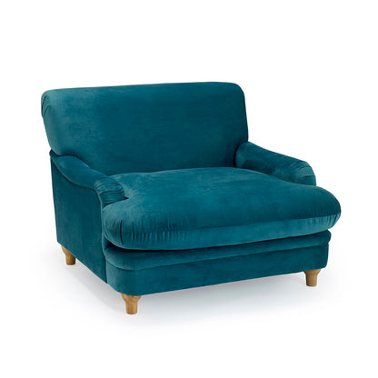 LPD Plumpton Peacock Blue Velvet Chair