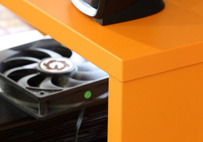 Flair Power Y Led Gaming Desk Orange and Black