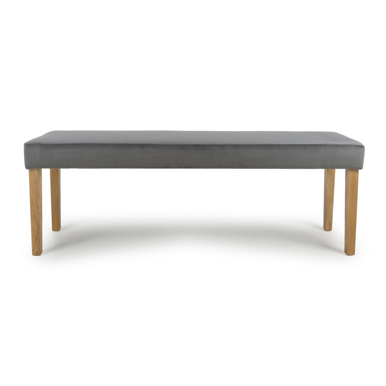 Shankar Durham Large Grey Brushed Velvet Bench