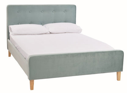 LPD Pierre 4ft6 Double Blue Velvet Bed Frame