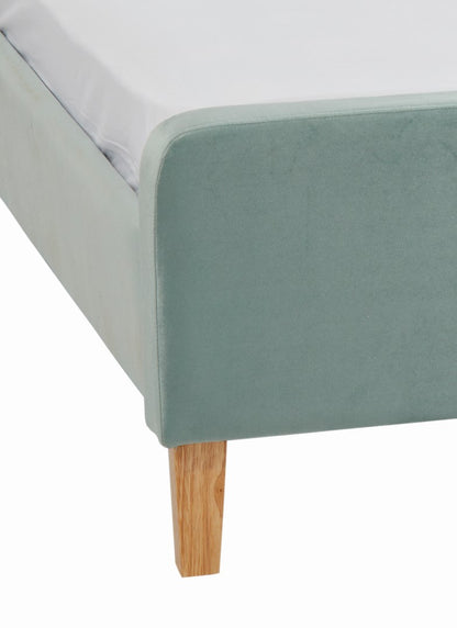 LPD Pierre 4ft6 Double Blue Velvet Bed Frame