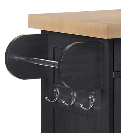 LPD Portland Black Kitchen Island