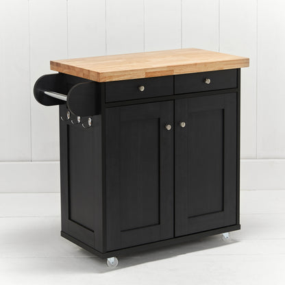 LPD Portland Black Kitchen Island