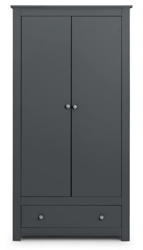 Julian Bowen Radley Anthracite Wooden 2 Door Combi Wardrobe