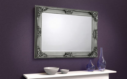 Julian Bowen Rococo Pewter Wall Mirror