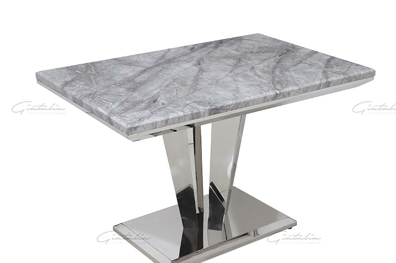 Giatalia Riccardo 120cm Grey Marble Rectangle Dining Table