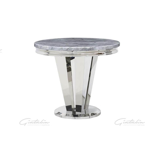 Giatalia Riccardo 90cm Grey Round Dining Table