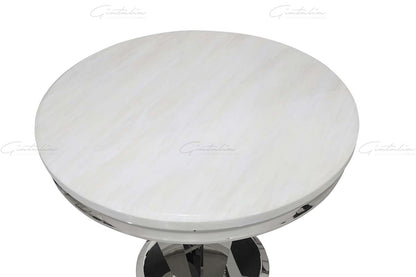 Giatalia Riccardo 90cm White Marble Round Dining Table