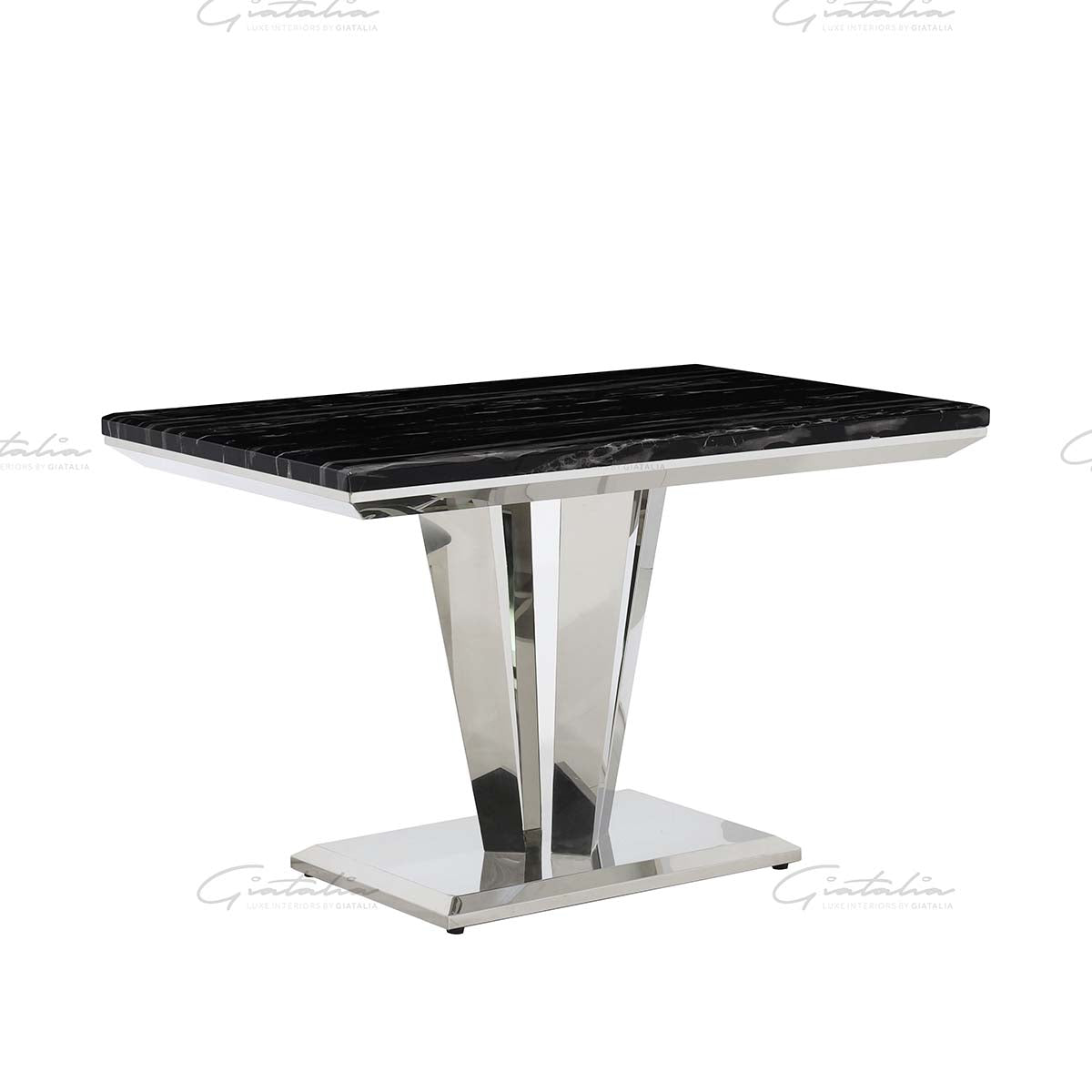 Buy Riccardo 120cm Black Marble Rectangle Dining Table 