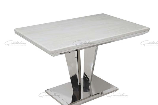 Best Riccardo White 120cm Rectangle Marble Dining Table