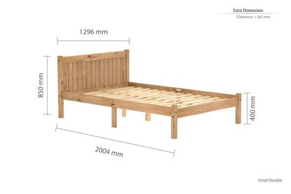 Birlea Rio 4ft Small Double Oak Pine Bed Frame