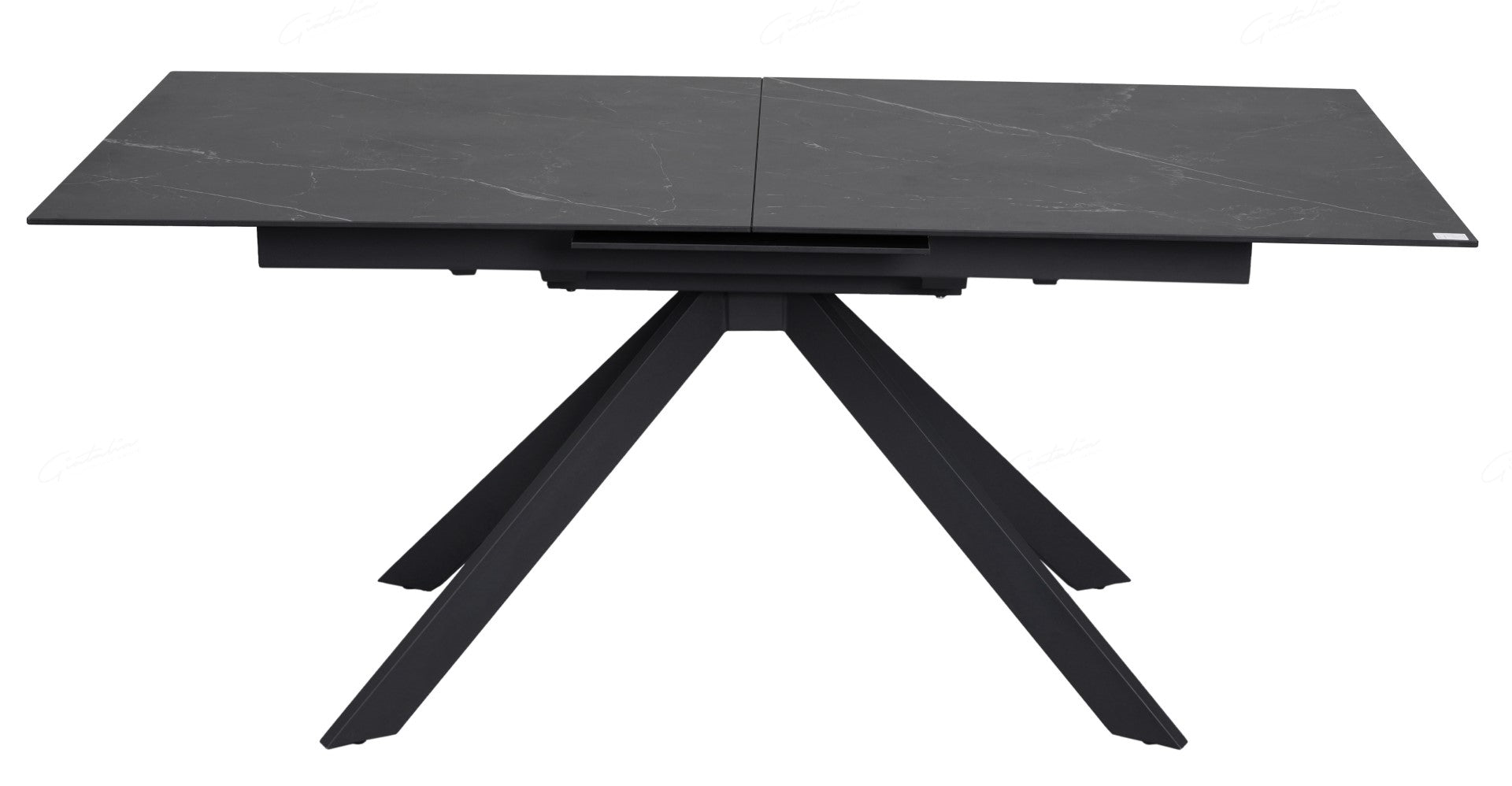 Giatalia Rossa 180 - 225cm Matt Black Extending Dining Table
