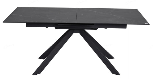 Giatalia Rossa 180 - 225cm Matt Black Extending Dining Table