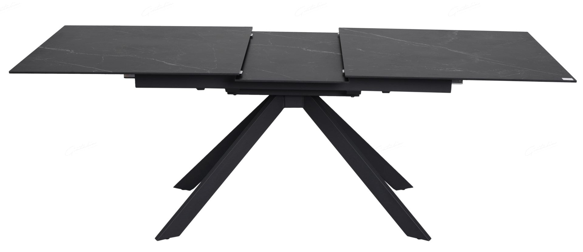 Giatalia Rossa 180 - 225cm Matt Black Extending Dining Table