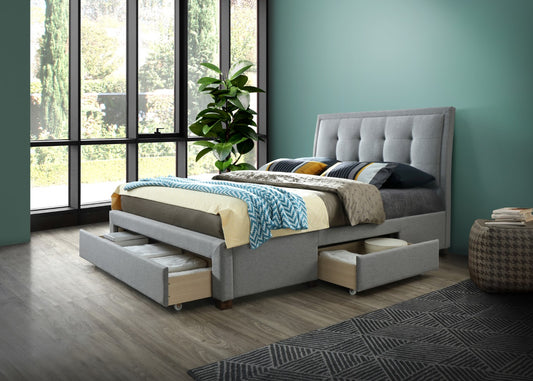 Birlea Shelby 4ft6 Double Grey Fabric Bed Frame