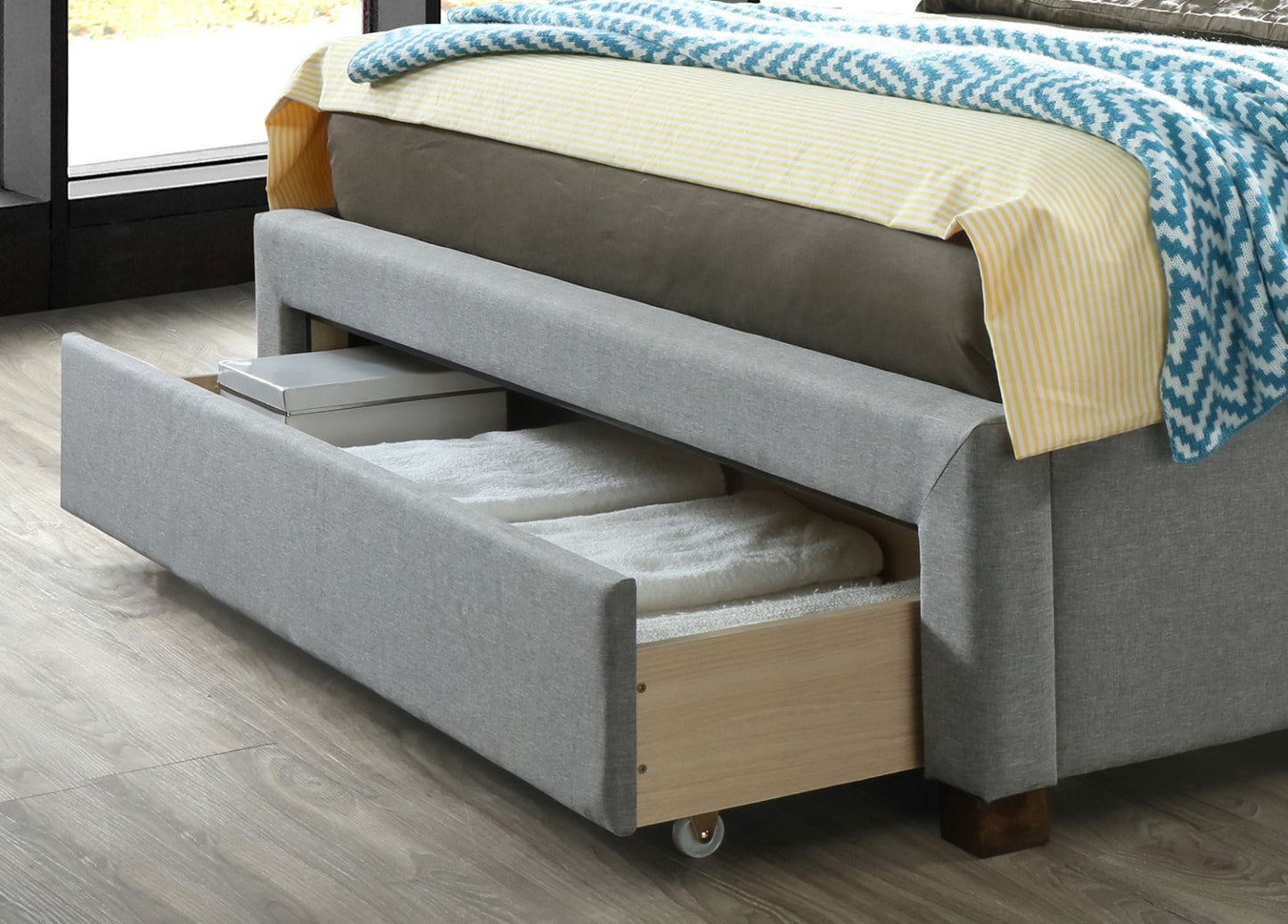 Birlea Shelby 4ft6 Double Grey Fabric Bed Frame