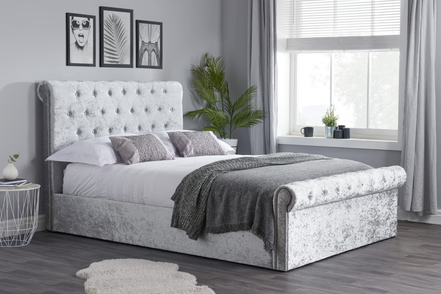 Birlea Sienna 4ft6 Double Steel Ottoman Bed