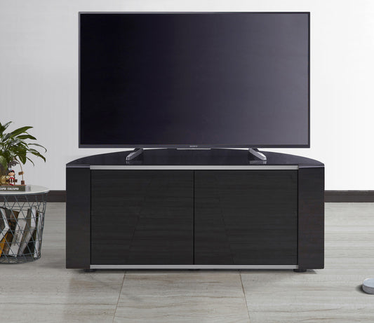 corner tv stand in black for TVs up to 40 inches