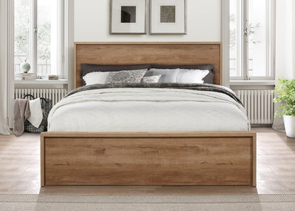 Birlea Stockwell 4ft6 Double Rustic Oak Wooden Bed Frame with Drawers