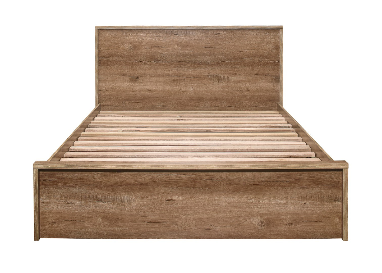 Birlea Stockwell 4ft6 Double Rustic Oak Wooden Bed Frame with Drawers