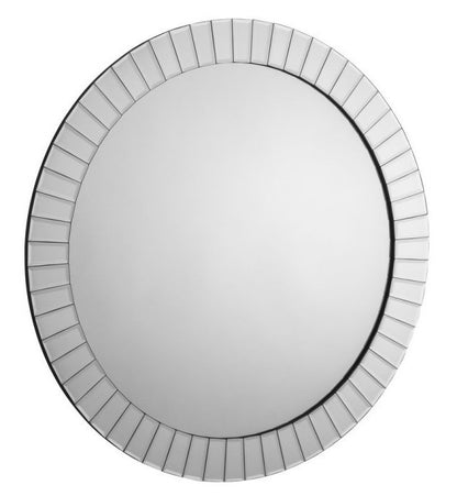 Julian Bowen Sonata Silver Large Round Wall Mirror