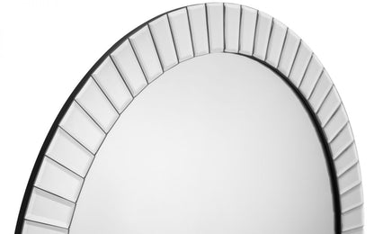 Julian Bowen Sonata Silver Large Round Wall Mirror