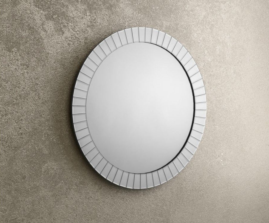 Julian Bowen Sonata Silver Large Round Wall Mirror