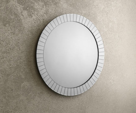 Julian Bowen Sonata Silver Large Round Wall Mirror
