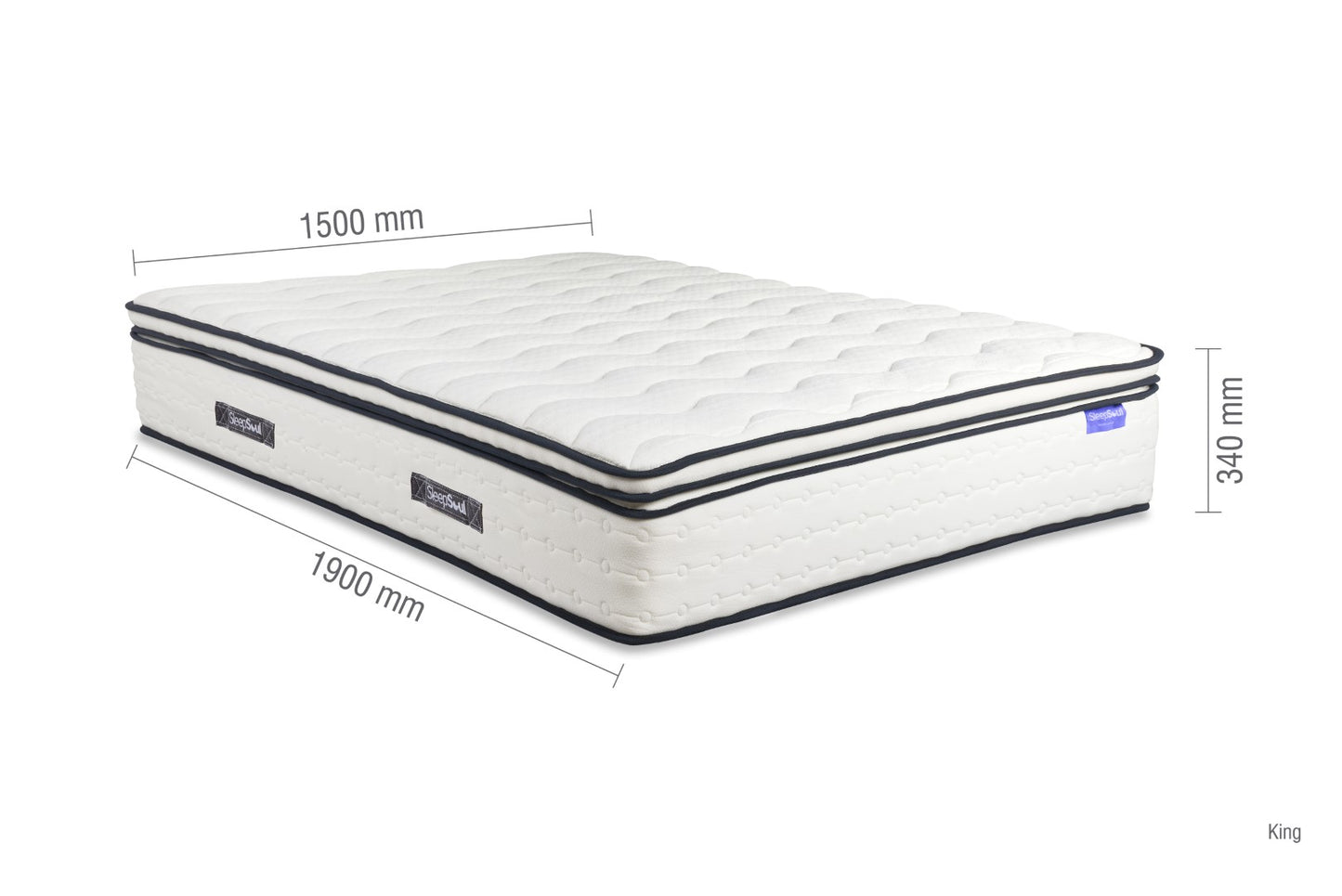 Birlea SleepSoul Space 5ft Kingsize White 2000 Pocket and Memory Foam Mattress