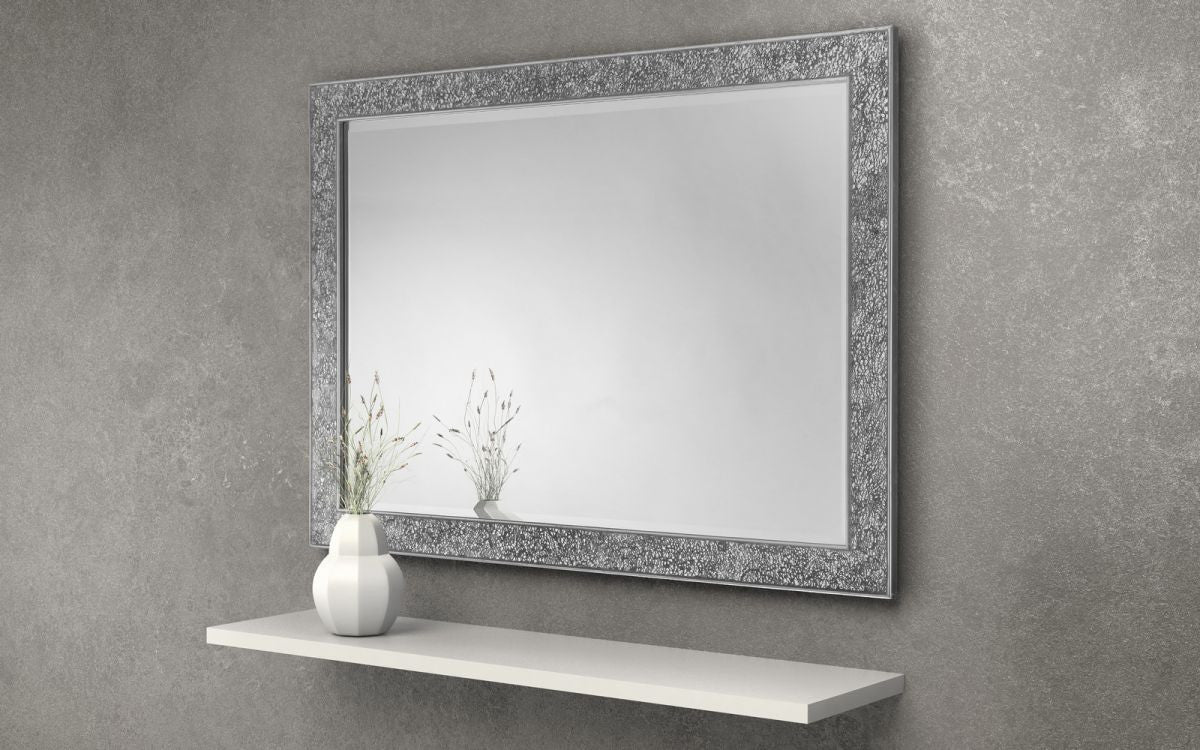 Julian Bowen Staccato Fragment Silver Wall Mirror