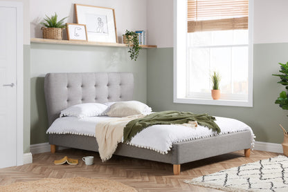 Birlea Stockholm 4ft6 Double Grey Fabric Bed Frame