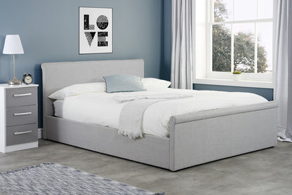 Birlea Stratus 4ft Small Double Grey Fabric Ottoman Bed Frame