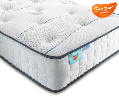 Sareer Matrah 2ft6 Small Single Cool Blue Memory Foam Open Coil Mattress