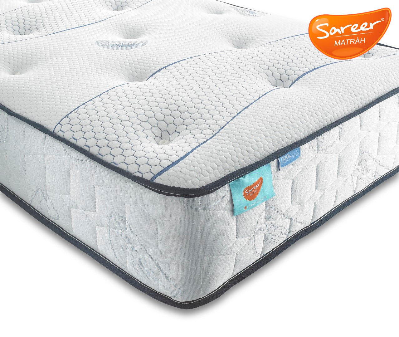 Sareer Matrah 3ft Single Cool Blue Memory Foam Open Coil Mattress