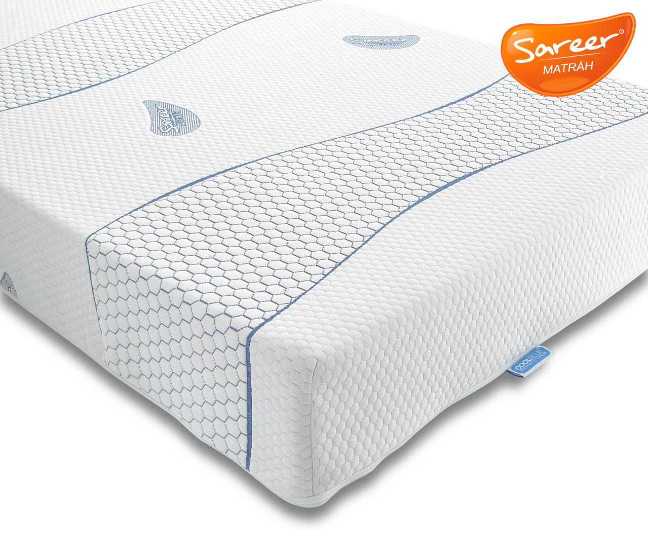 Sareer Matrah 2ft6 Small Single Cool Blue Memory Foam Mattress