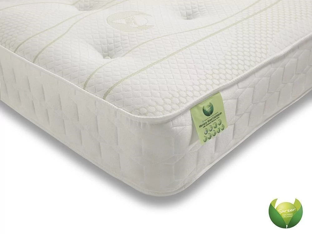 Sareer Memory wool 4ft6 Double Open Coil Mattress