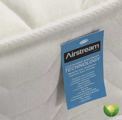 Sareer Memory wool 3ft Single Orthopaedic Open Coil Mattress