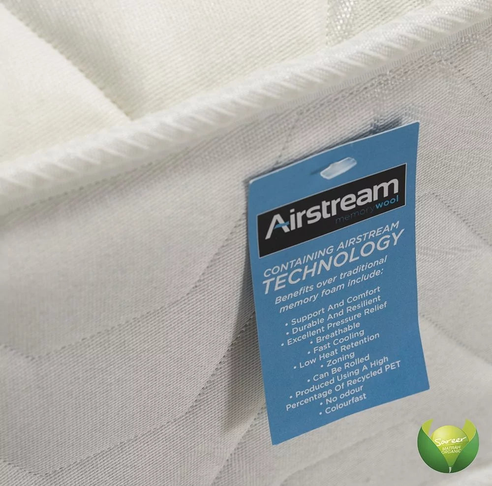 Sareer Memory wool 4ft Small Double Orthopaedic Open Coil Mattress