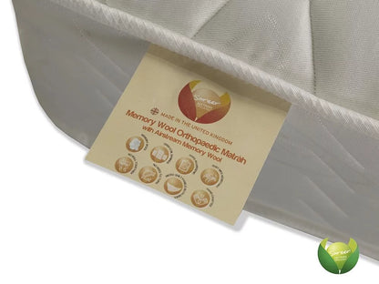 Sareer Memory wool 4ft Small Double Orthopaedic Open Coil Mattress