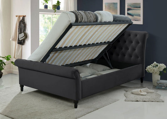 Sareer Richmond 4ft6 Double Dark Grey Side Lift Ottoman Bed Frame