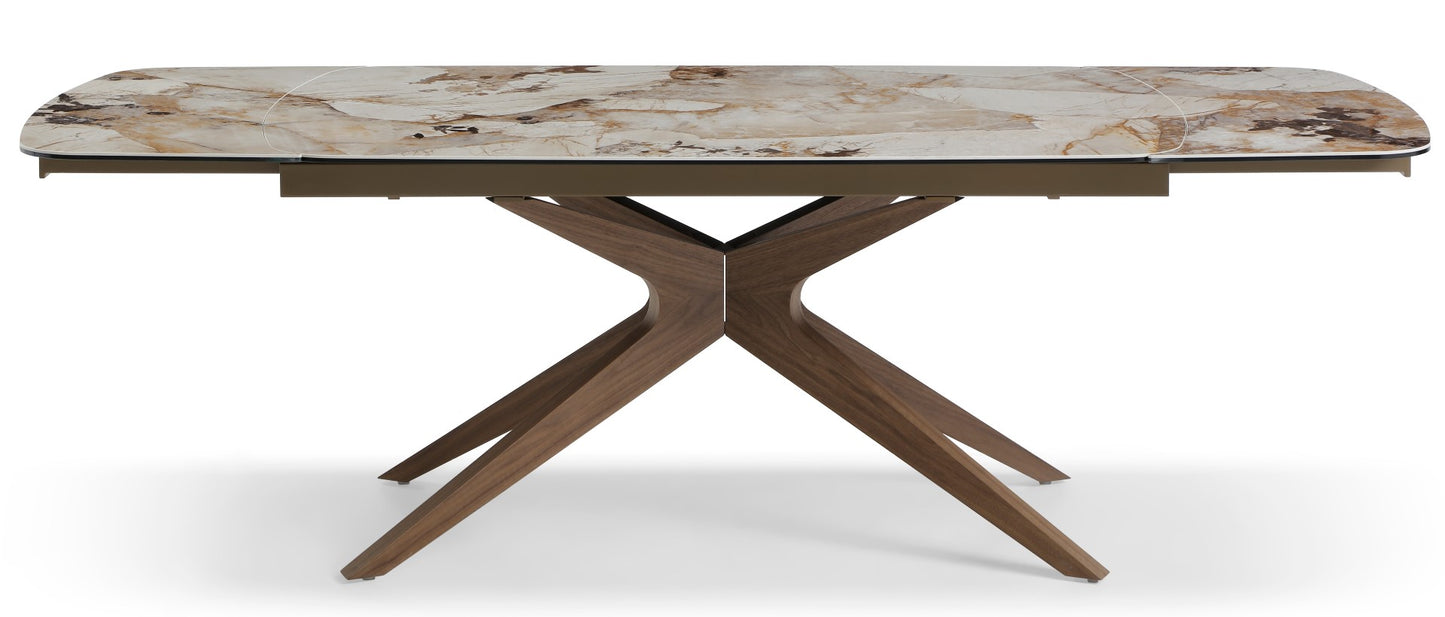 Giatalia Serene 160 - 240cm Walnut Extending Dining Table for 6 -10 Seater