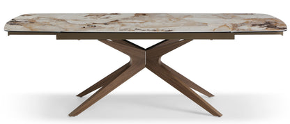 Giatalia Serene 160 - 240cm Walnut Extending Dining Table for 6 -10 Seater