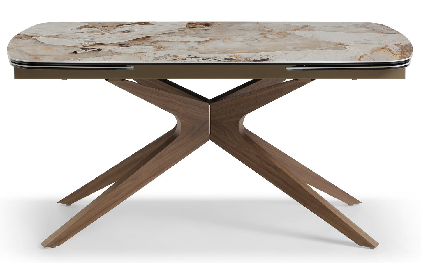 Giatalia Serene 160 - 240cm Walnut Extending Dining Table for 6 -10 Seater