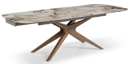 Giatalia Serene 160 - 240cm Walnut Extending Dining Table for 6 -10 Seater