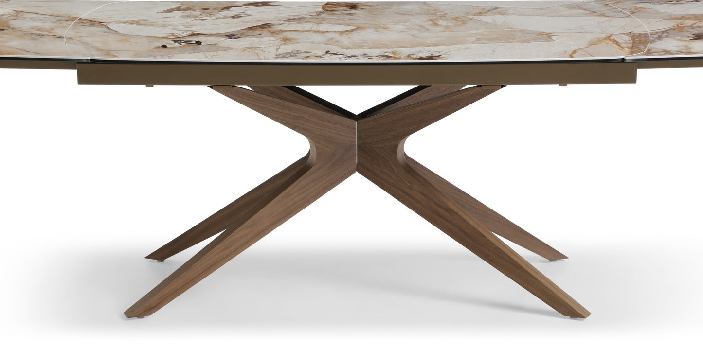 Giatalia Serene 160 - 240cm Walnut Extending Dining Table for 6 -10 Seater