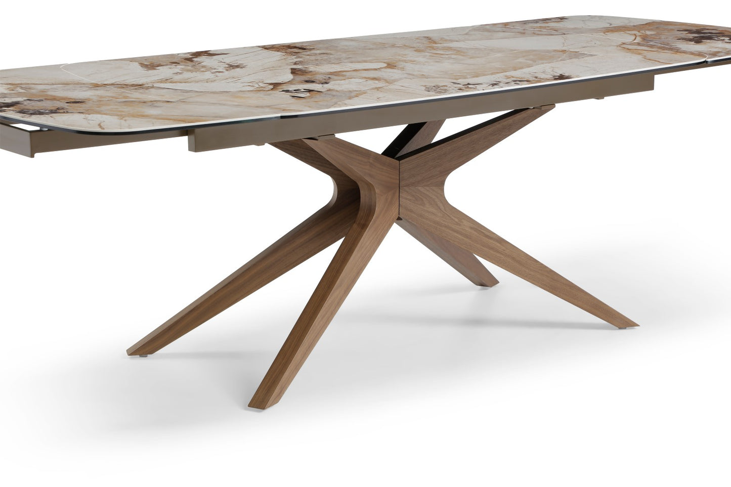 Giatalia Serene 160 - 240cm Walnut Extending Dining Table for 6 -10 Seater