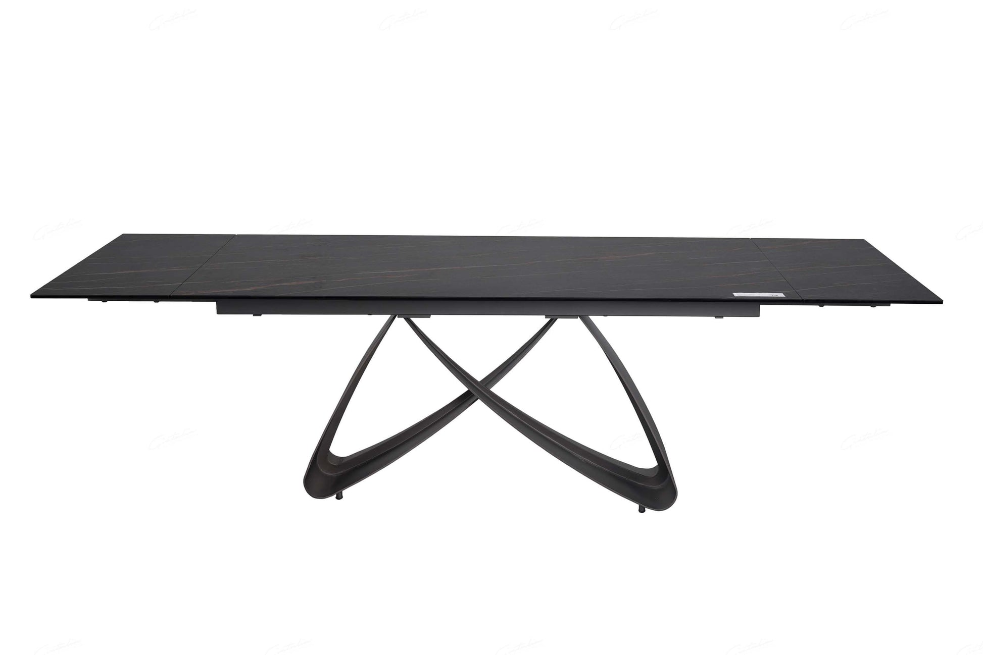 Buy Serpenti Extending Ceramic Dining Table Black & Sunset Gold Vein Ceramic